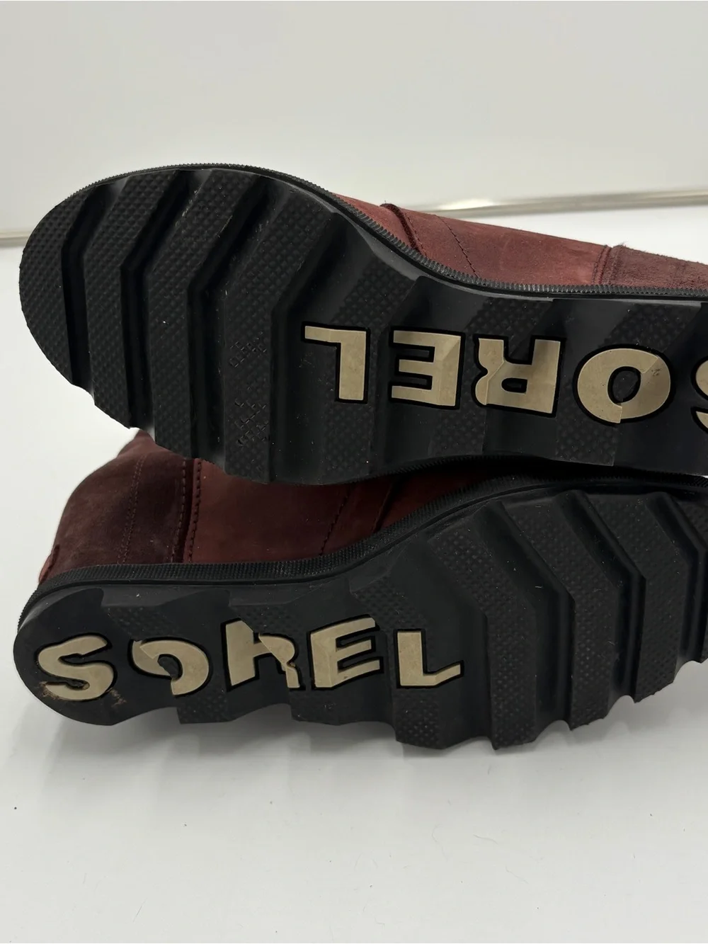 Sorel Joan of Arctic Boot Mid Lamb Shearling Wedge II Waterproof Cattail Sz 7.5